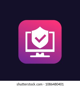 Computer Security Icon For Apps And Web