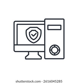computer security icon collection .design style with background