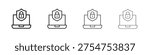 Computer security icon concept. editable vector trendy illustrations.