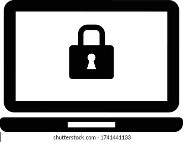 Computer security icon concept isolated on white eps 10