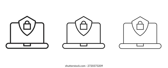 Symbol für Computersicherheit. Handgezeichnete Minimalismus Stil Vektorgrafik