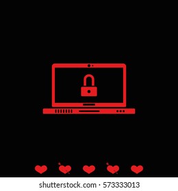 Computer security icon. Lock icon.