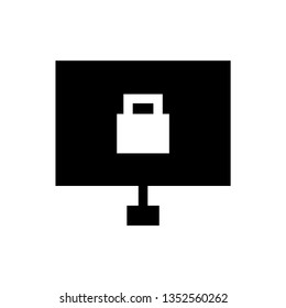 Computer security icon - Protection computer sign