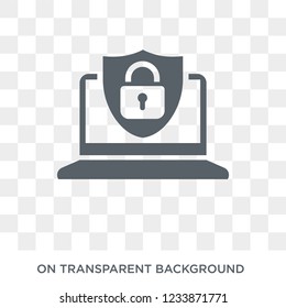 Computer security icon. Trendy flat vector Computer security icon on transparent background from Internet Security and Networking collection. 