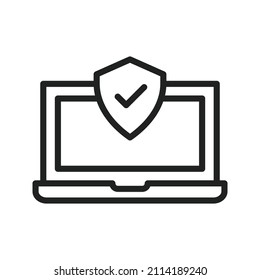 Computer Security Icon vector image. Can also be used for Cyber Security. Suitable for mobile apps, web apps and print media.