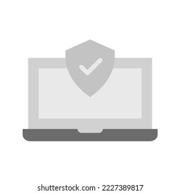 Computer Security icon vector image. Can also be used for Cyber Security. Suitable for mobile apps, web apps and print media.