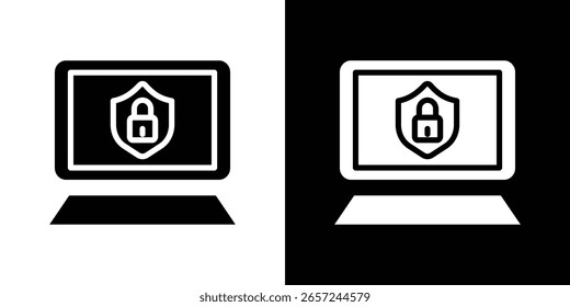 Ícone de segurança do computador Modelo de logotipo vetorial para design gráfico e web.
