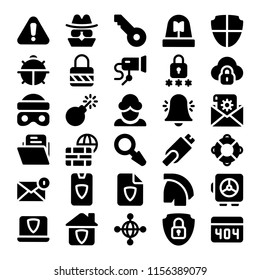 Computer Security icons in for any purposes. Perfect for website mobile app presentation and any other projects. Suitable for any user interface and user experience.