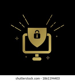 Computer security illustration. Feel easy to edit with vector file. Can use for all your graphic design content. Especially about technology.