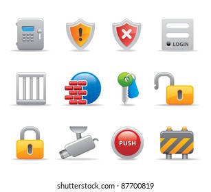 Computer security logo icons