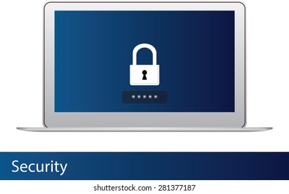 computer security , online security vector