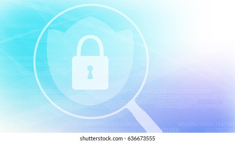 Computer security and Protection vector concept. Protect mechanism, system privacy. -stock vector