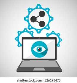 computer security share social network concept vector illustration eps 10