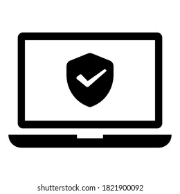Computer security  vector icon illustration ( protection, antivirus)