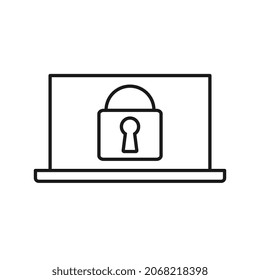Computer security vector illustration, flat design