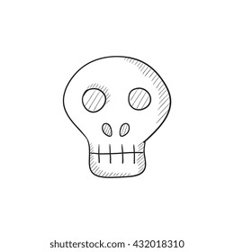 Computer security vector sketch icon isolated on background. Hand drawn Computer security icon. Computer security sketch icon for infographic, website or app.