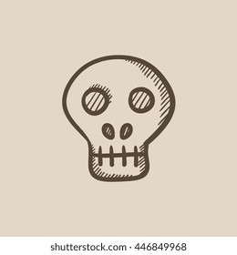 Computer security vector sketch icon isolated on background. Hand drawn Computer security icon. Computer security sketch icon for infographic, website or app.