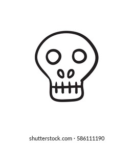Computer security vector sketch icon isolated on background. Hand drawn Computer security icon. Computer security sketch icon for infographic, website or app.
