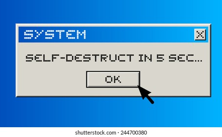 Computer Self Destruction Message