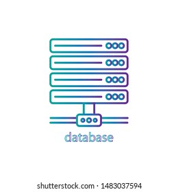 Computer server filled outline icon