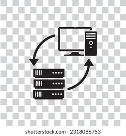 computer server icon , database icon