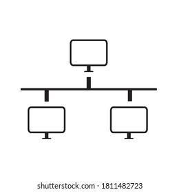 computer server icon design black 