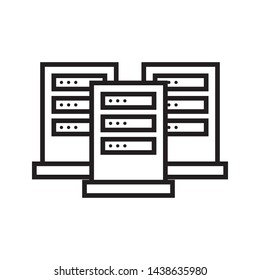 computer server icon design template vector