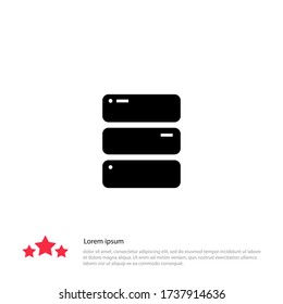 Computer Server icon, flat design Vector illustration EPS 10.