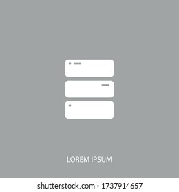 Computer Server icon, flat design Vector illustration EPS 10.