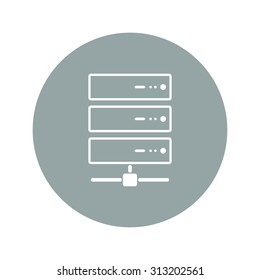 Computer Server icon, flat design. Vector EPS 10