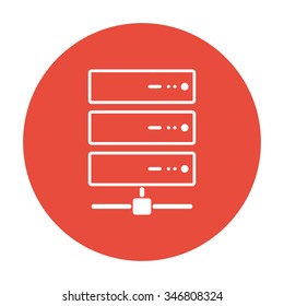Computer Server icon, flat design. Vector EPS 10