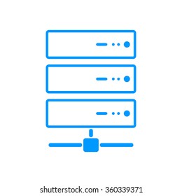 Computer Server icon, flat design. Vector EPS 10