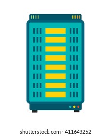 Computer Server icon, flat design