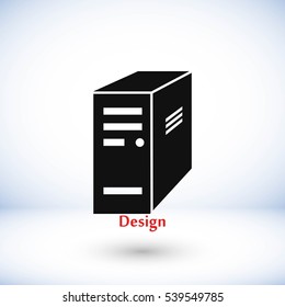 computer server icon, flat design best vector icon