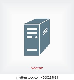 computer server icon, flat design best vector icon