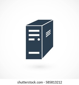 computer server icon, flat design best vector icon