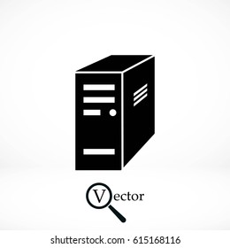 computer server icon, flat design best vector icon