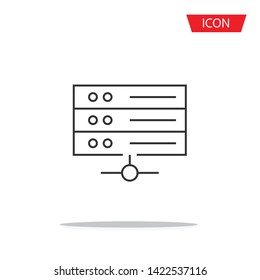 Computer Server Icon isolated on white background.