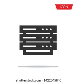 Computer Server Icon isolated on white background.