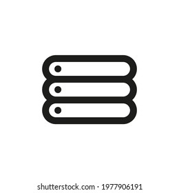 Computer server icon in line design style. Database, web hosting symbol for web and mobile application, UI design.