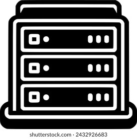 Computer server icon vector, filled flat sign, solid pictogram sign, symbol, vector, art