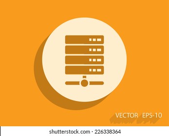 Computer Server icon, vector illustration
