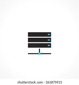 Computer Server icon, vector illustration