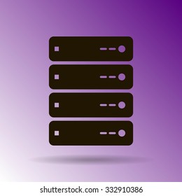 Computer Server icon, vector illustration