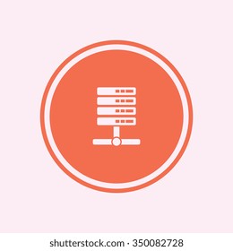 Computer Server icon, vector illustration