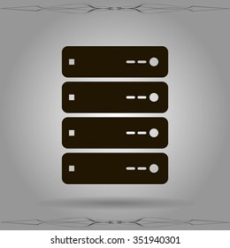 Computer Server icon, vector illustration