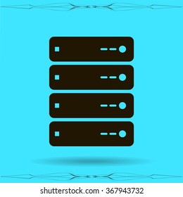 Computer Server icon, vector illustration