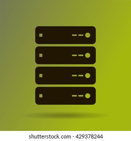 Computer Server icon, vector illustration