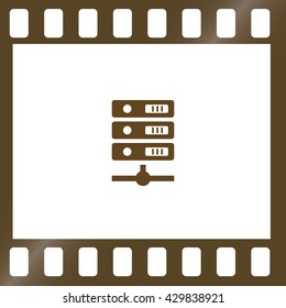 Computer Server icon, vector illustration