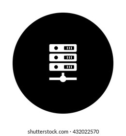 Computer Server icon, vector illustration